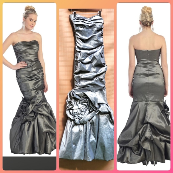 Cindy Dresses & Skirts - Ruched Strapless Formal Gown